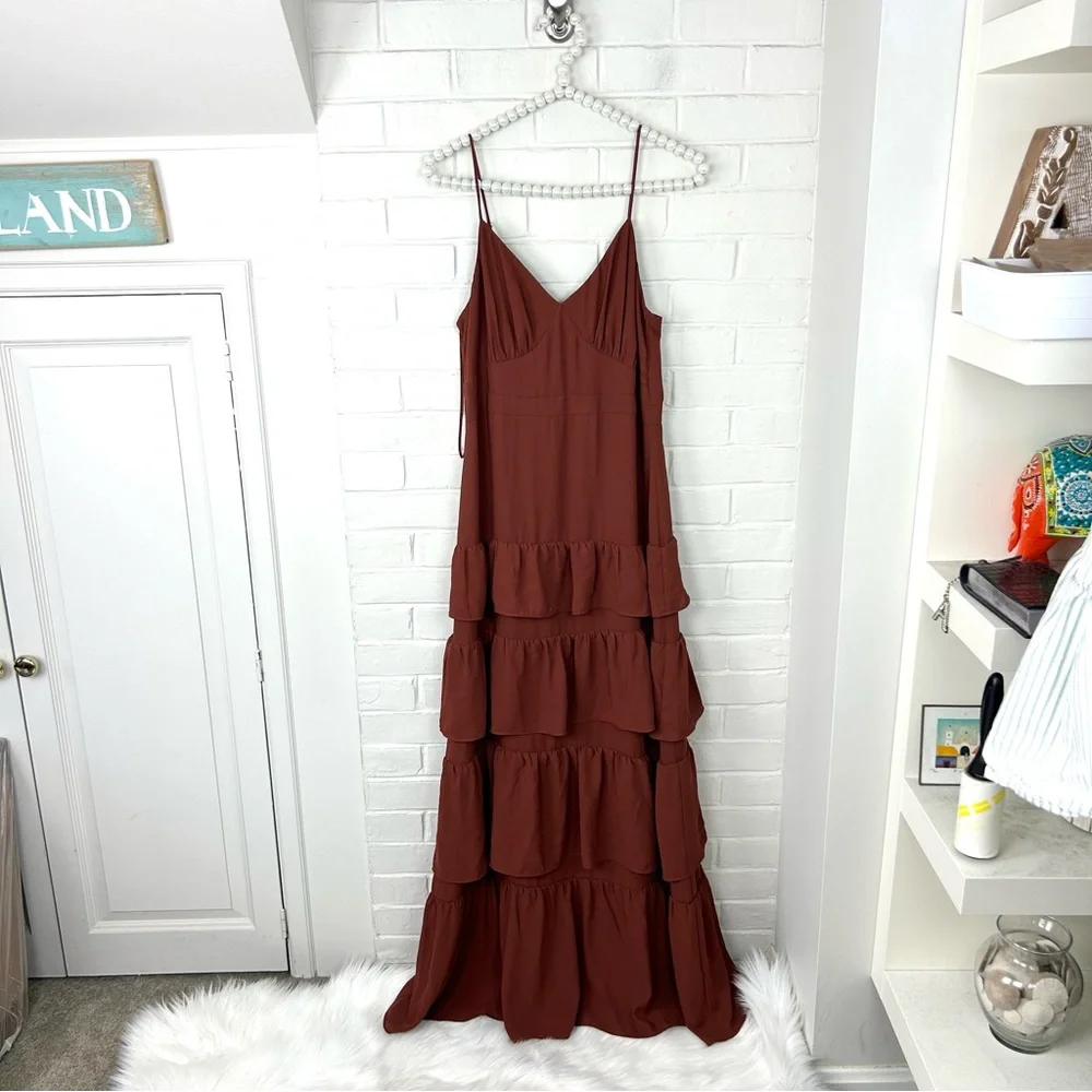 J.Crew Cha Cha Tiered Ruffle Maxi Dress Size 6